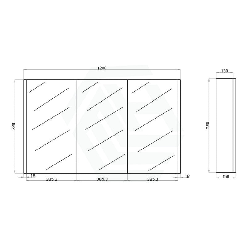 600/750/900/1200/1500Mm White Oak Wood Grain Pvc Filmed Wall Hung Shaving Cabinet 1200Mm Cabinets