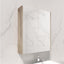 600/750/900/1200/1500mm White Oak Wood Grain Pvc Filmed Wall Hung Shaving Cabinet Cabinets