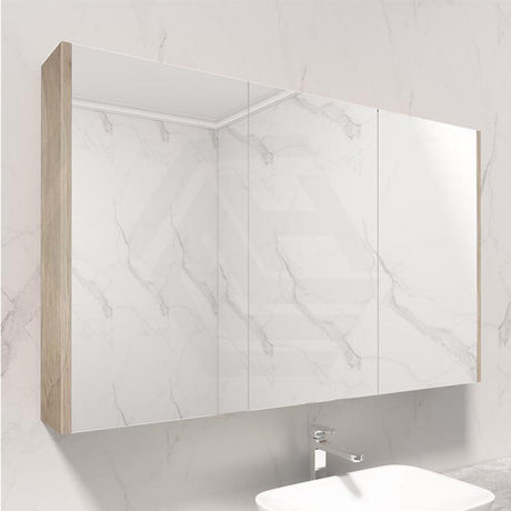 600/750/900/1200/1500mm White Oak Wood Grain Pvc Filmed Wall Hung Shaving Cabinet Cabinets