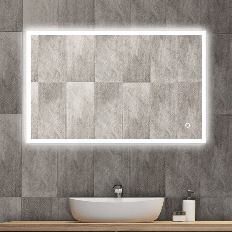 Led Wall Mirror Right Angle Frameless Light On Rim