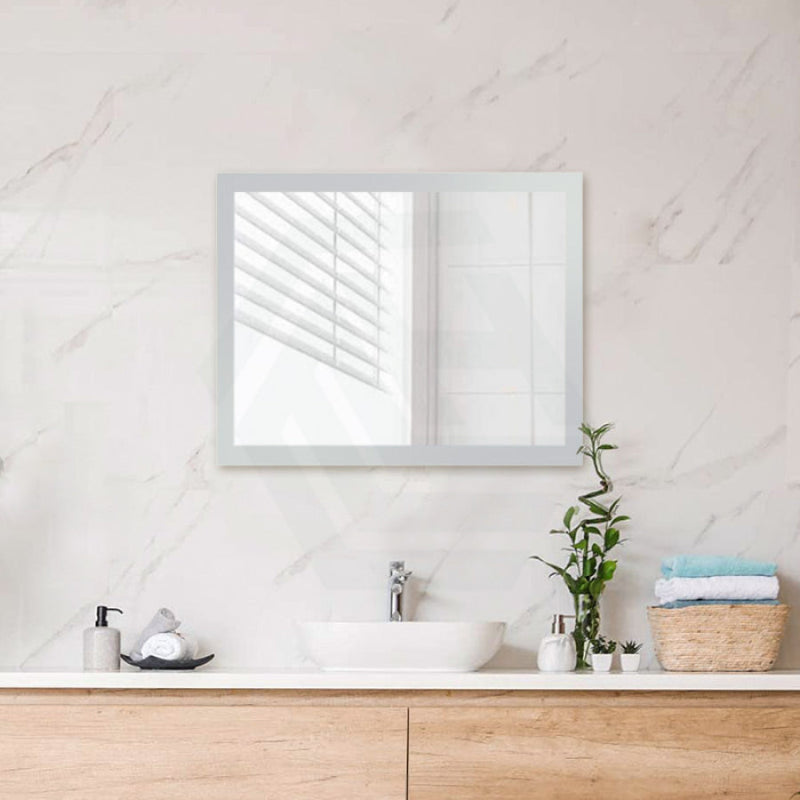 Poseidon Rectangle Square Frosted Edge Bathroom Mirror - MyHomeware