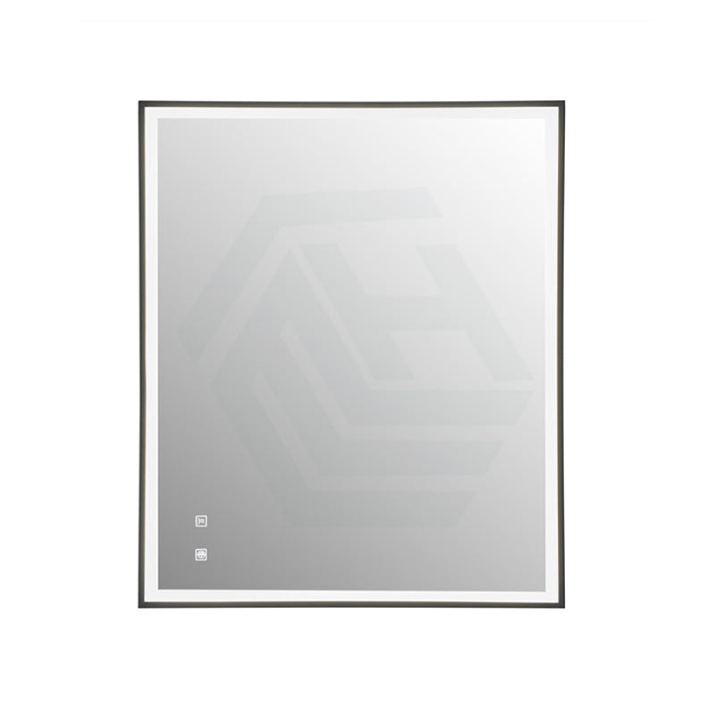 600/750/900Mm Led Mirror Square Black Framed Demister 600X750Mm
