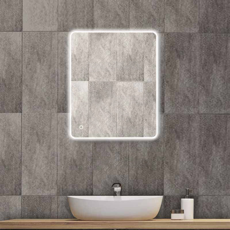 Led Wall Mirror Round Angle Frameless Light On Rim