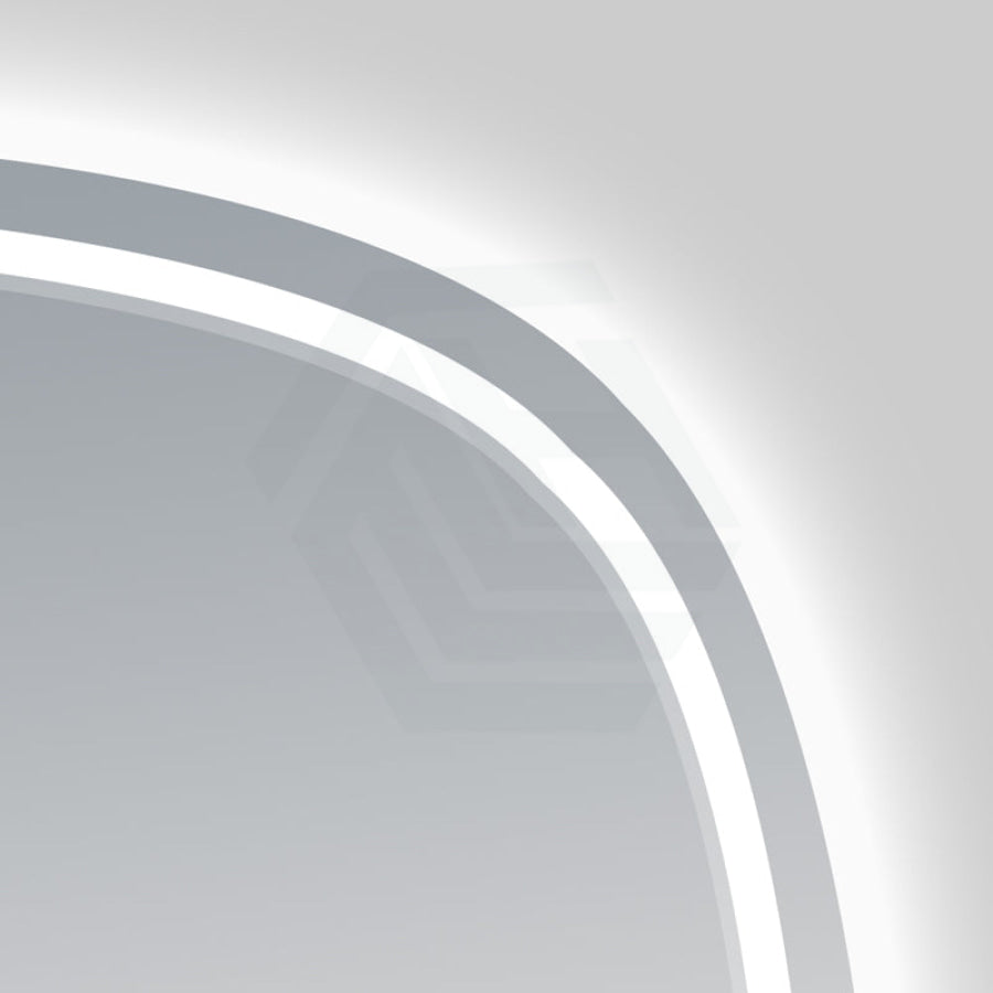 600/750mm Led Mirror Rounded Edge White Framed