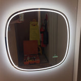 600/750mm Led Mirror Rounded Edge White Framed