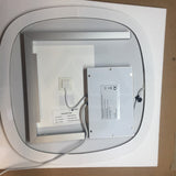 600/750mm Led Mirror Rounded Edge White Framed