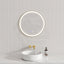 600/800Mm Round Black Framed Led Mirror With Easy Hooks And Dimmer Mirrors