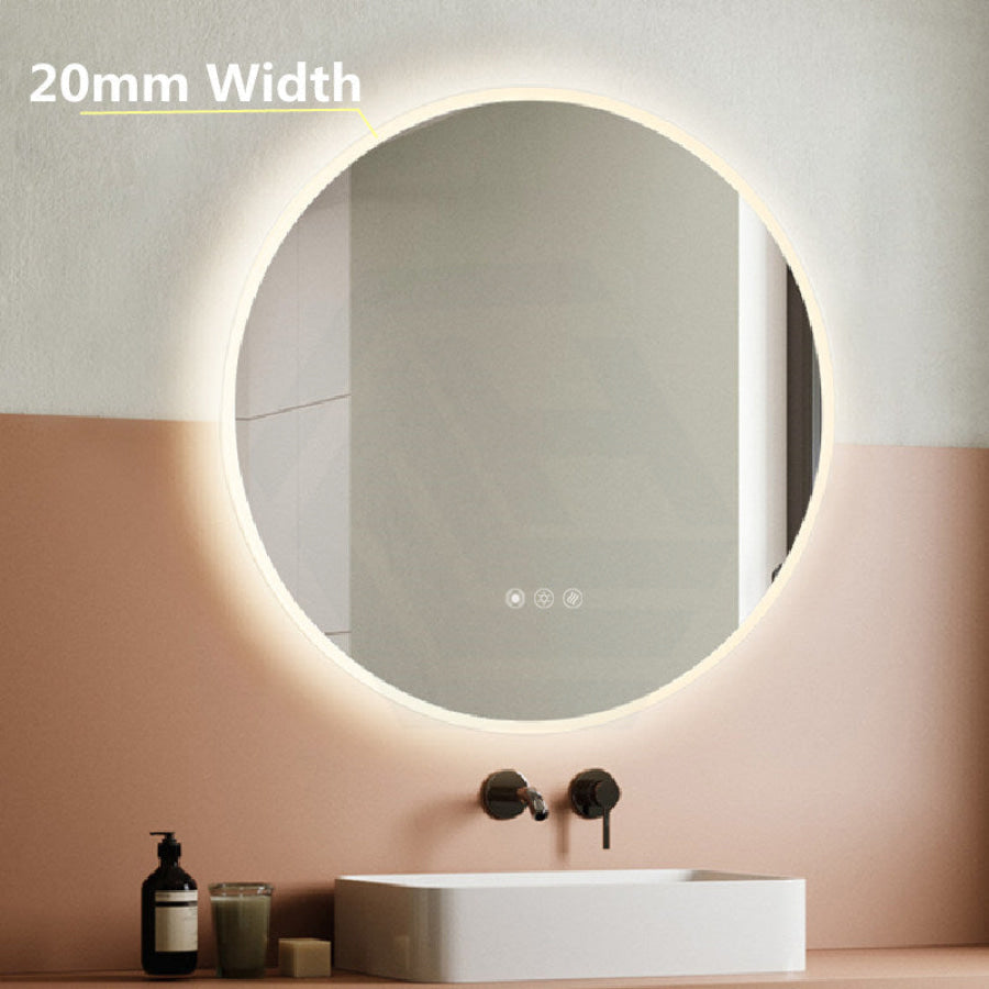 Round LED Mirror Motion Sensor Auto On Light On Rim - MyHomeware