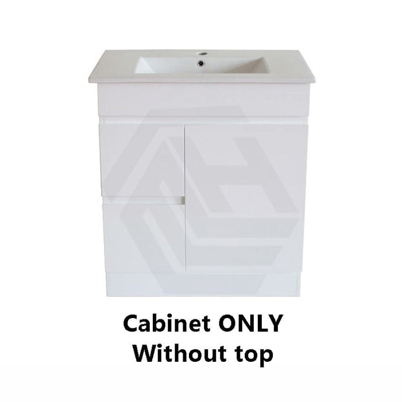 600-900Mm Narrow Premium Bathroom Freestanding Kickboard Vanity White Pvc Polyurethane Cabinet Only