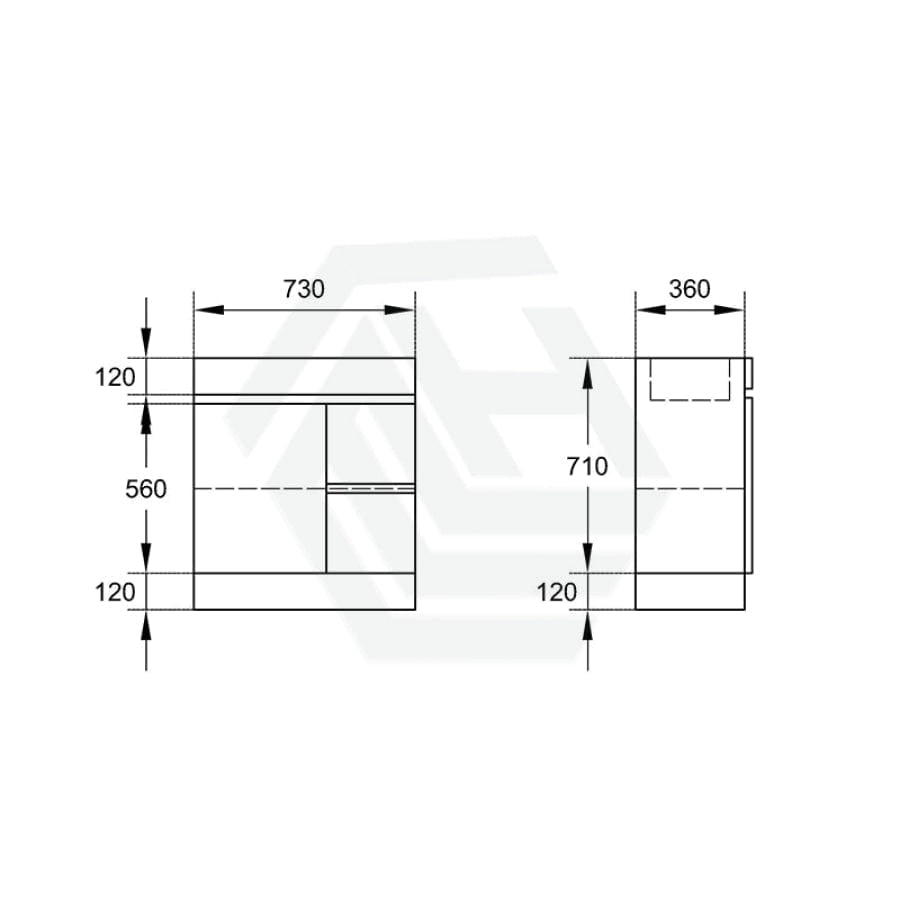 600-900Mm Narrow Premium Bathroom Freestanding Kickboard Vanity White Pvc Polyurethane Cabinet Only