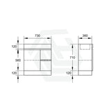 600-900Mm Narrow Premium Bathroom Freestanding Kickboard Vanity White Pvc Polyurethane Cabinet Only