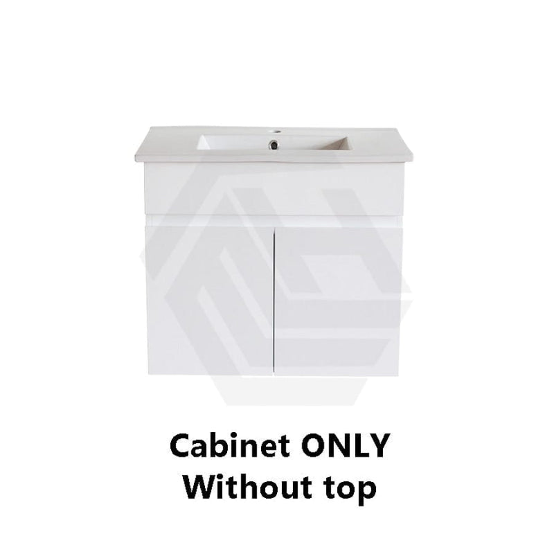 600-900Mm Narrow Premium Bathroom Wall Hung Vanity White Pvc Cabinet Only & Ceramic Top Available
