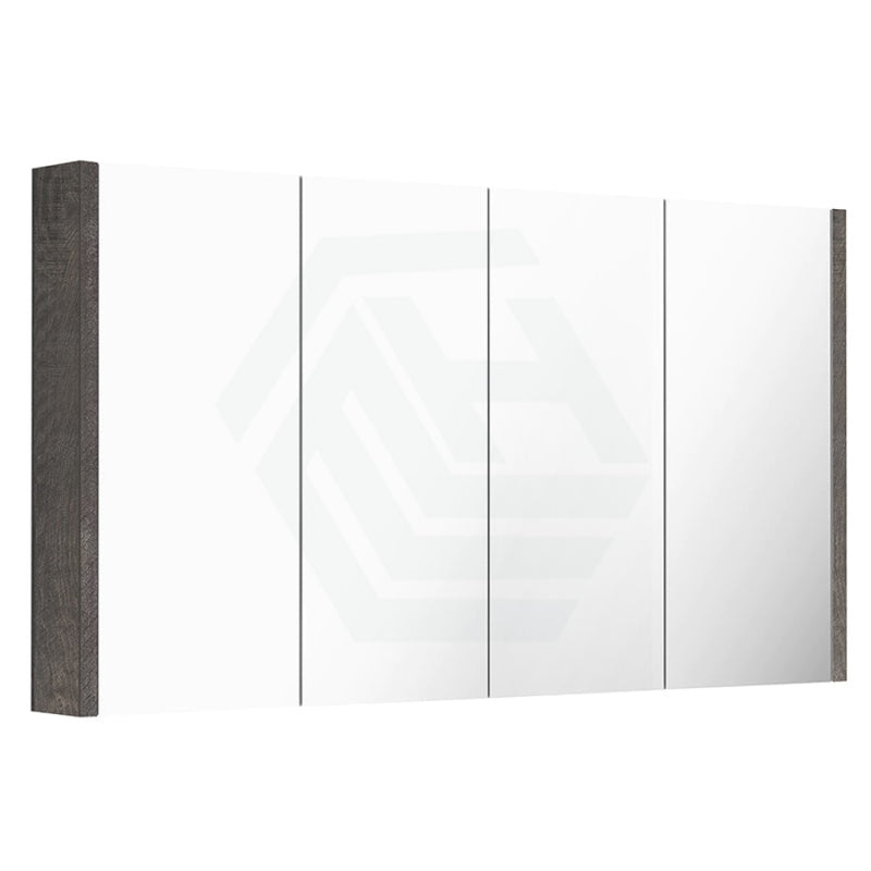 600/750/900/1200/1500Mm Dark Grey Wood Grain Pvc Filmed Wall Hung Shaving Cabinet Cabinets