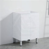 600Mm Freestanding Pvc Vanity With Gloss White Finish Cabinet Only For Bathroom Vanities With Legs