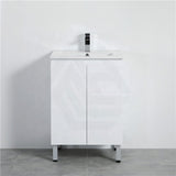 600mm Gloss White Narrow Vanity Freestanding