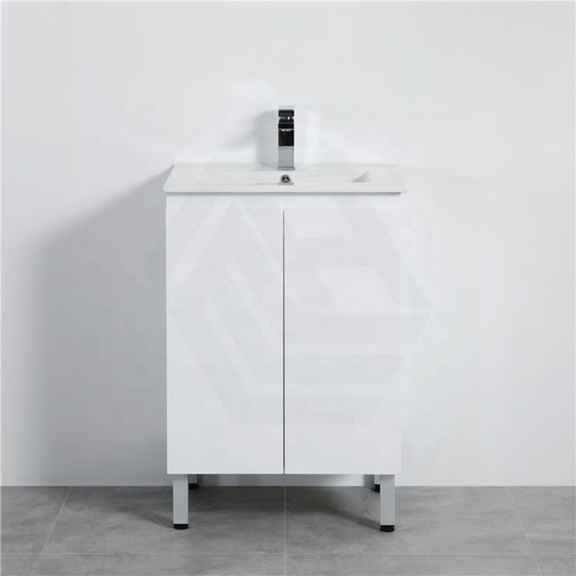 600mm Gloss White Narrow Vanity Freestanding