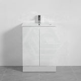 Pvc Vanity With Freestanding Kickboard Cabinet Gloss White