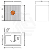 600-1500Mm Wall Hung Plywood Vanity White Linear Surface Single/Double Bowls Cabinet Only For
