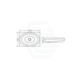 600X380X130Mm Oval Above Counter Ceramic Basin Gloss White Basins