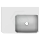 600X425X168mm Ikon Art Left/Right Rectangle Bowl Wall Hung White Ceramic Shelf Basin Right Basins