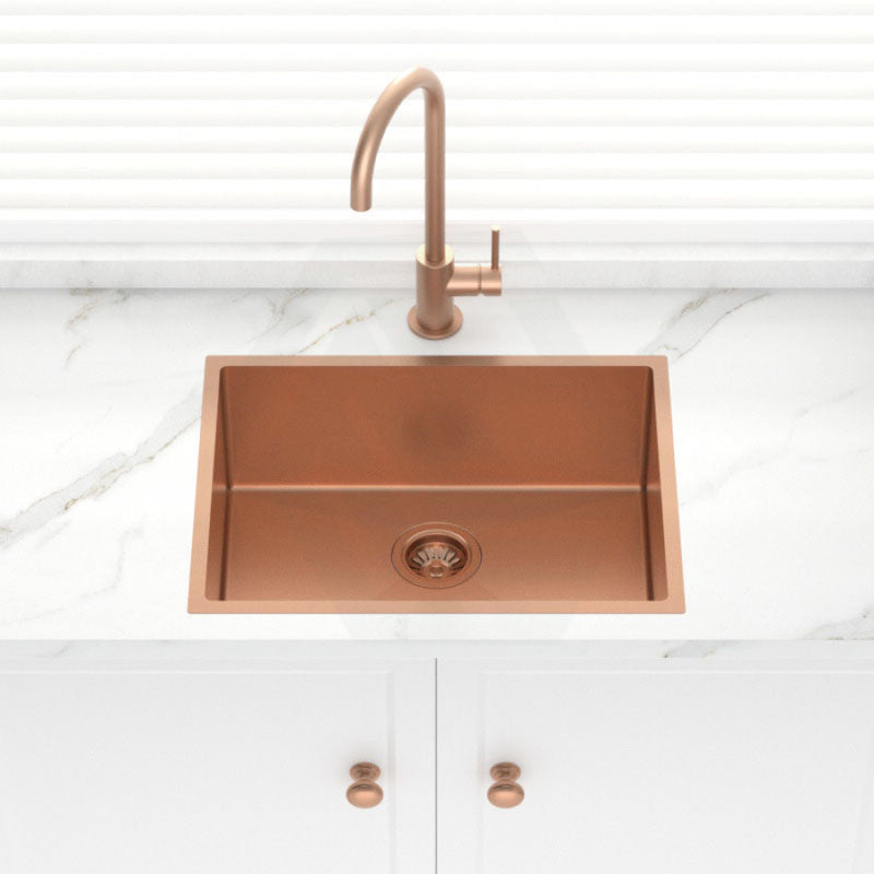 Stainless Steel Kitchen Sink 600mm Rose Gold