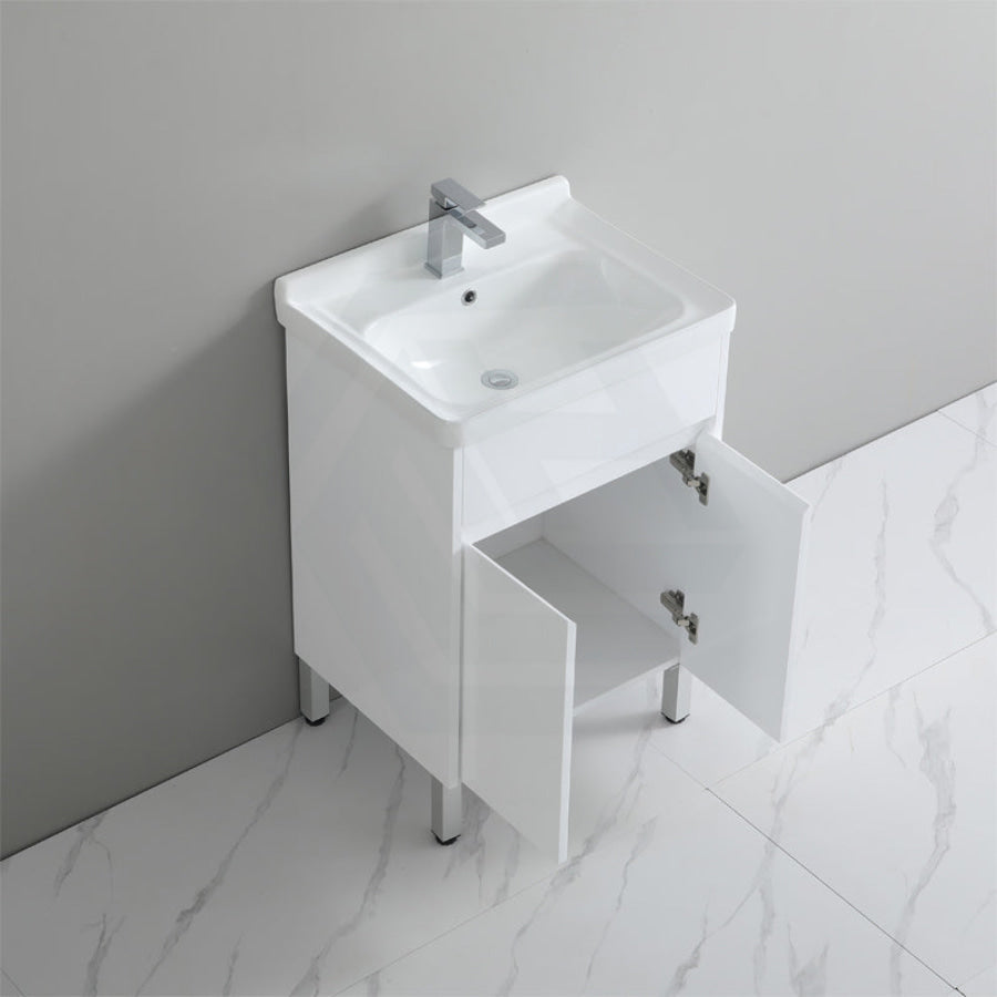 Freestanding Laundry Tub In Pvc Waterproof Cabinet With Ceramic Sink Tubs