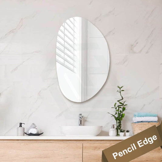 600X895X6Mm Special Shape Bathroom Wall Mounted Mirror Irregular Pencil Edge Vertical Or Horizontal