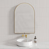 600X900Mm Arch Front Hidden Led Mirror Matt Black Framed Touch Switch Vertical Or Horizontal Mirrors