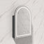 600X900X150Mm Ceto Olivia Matt Black Arch Led Shaving Cabinet Pencil Edge Frontlit Cabinets