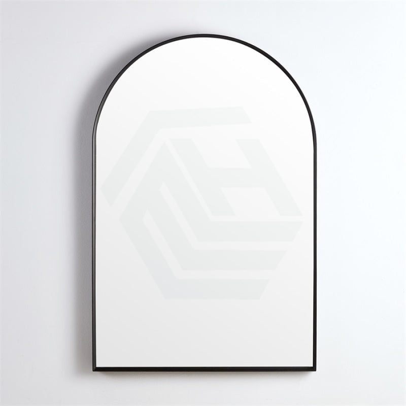 600x900mm Black Framed Arch Mirror