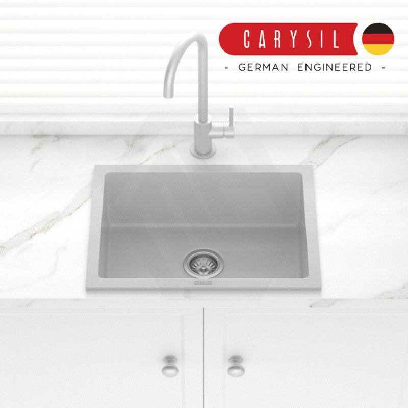 Carysil Granite Kitchen Sink Single Bowl 610mm Concrete Grey