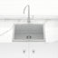 610X457X205mm Carysil Concrete Grey Single Big Bowl Granite Kitchen/ Laundry Sink Top/ Flush/ Under Mount