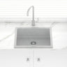 610X457X205mm Carysil Concrete Grey Single Big Bowl Granite Kitchen/ Laundry Sink Top/ Flush/ Under Mount