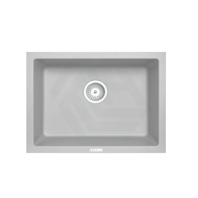610X457X205Mm Carysil Concrete Grey Single Big Bowl Granite Kitchen/laundry Sink Top/flush/under