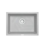 610X457X205mm Carysil Concrete Grey Single Big Bowl Granite Kitchen/ Laundry Sink Top/ Flush/ Under Mount