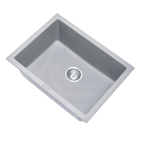 610X457X205mm Carysil Concrete Grey Single Big Bowl Granite Kitchen/ Laundry Sink Top/ Flush/ Under Mount