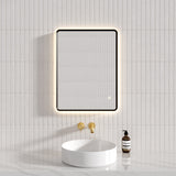 610X810mm Led Mirror Black Framed Rectangle Backlit Horizontal/ Vertical Installation Led Mirrors