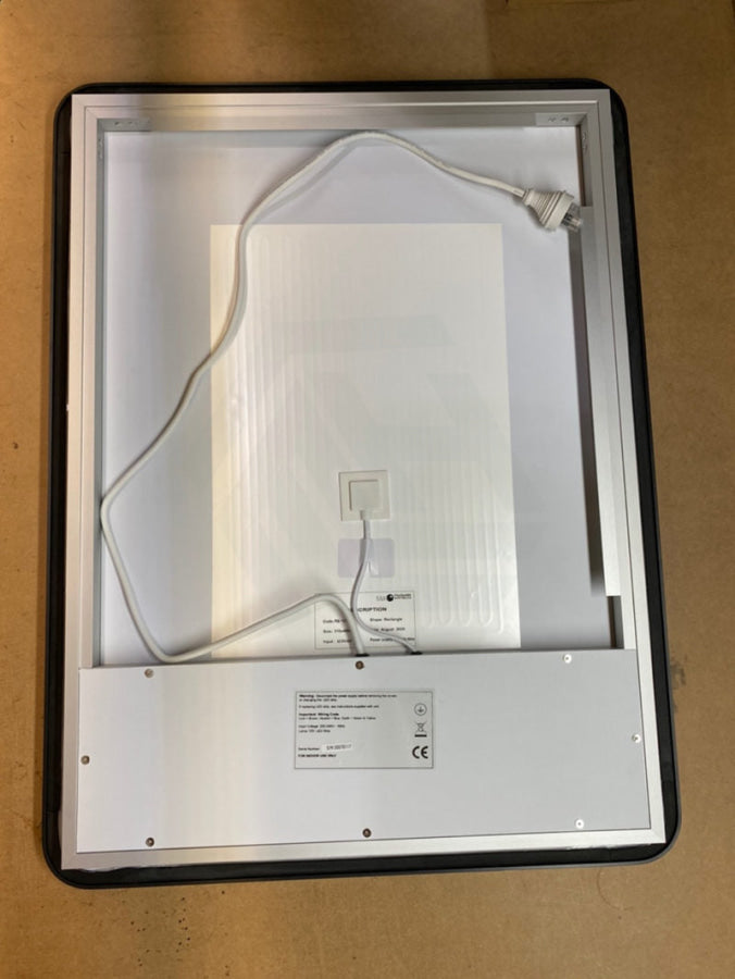 610X810mm Led Mirror Black Framed Rectangle Backlit