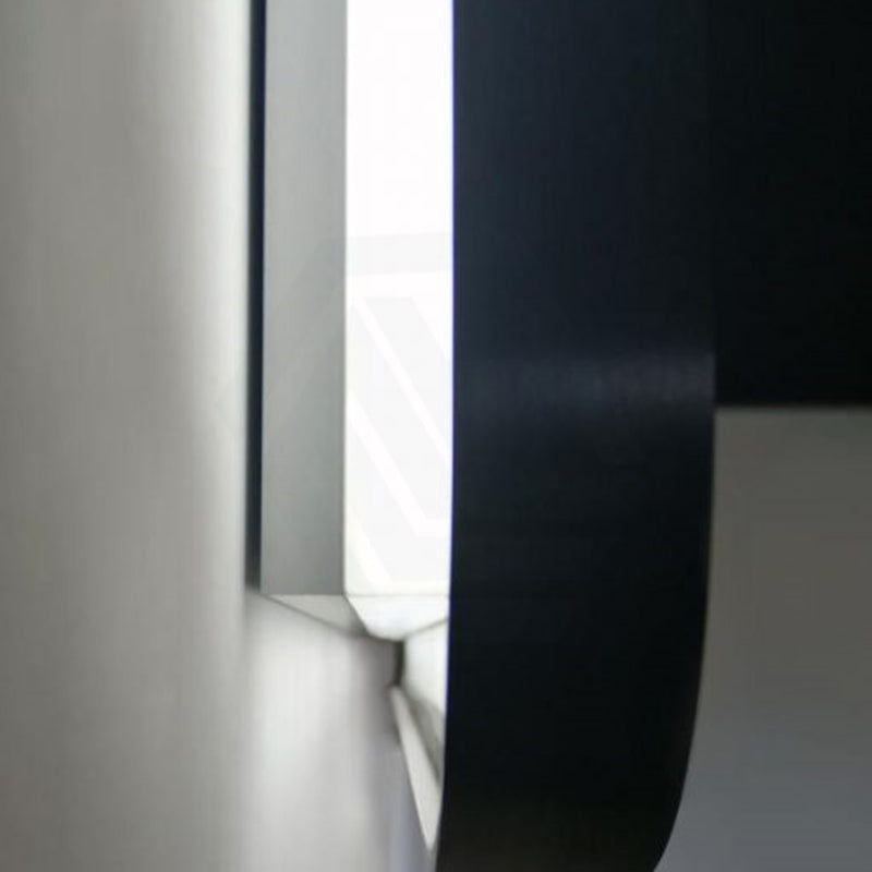 610X810Mm Led Mirror Black Framed Rectangle Backlit