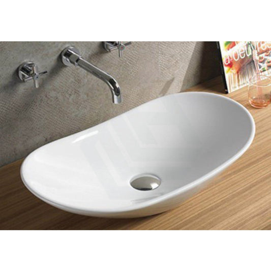 620X360X160Mm Oval Gloss White Above Counter Ceramic Basin