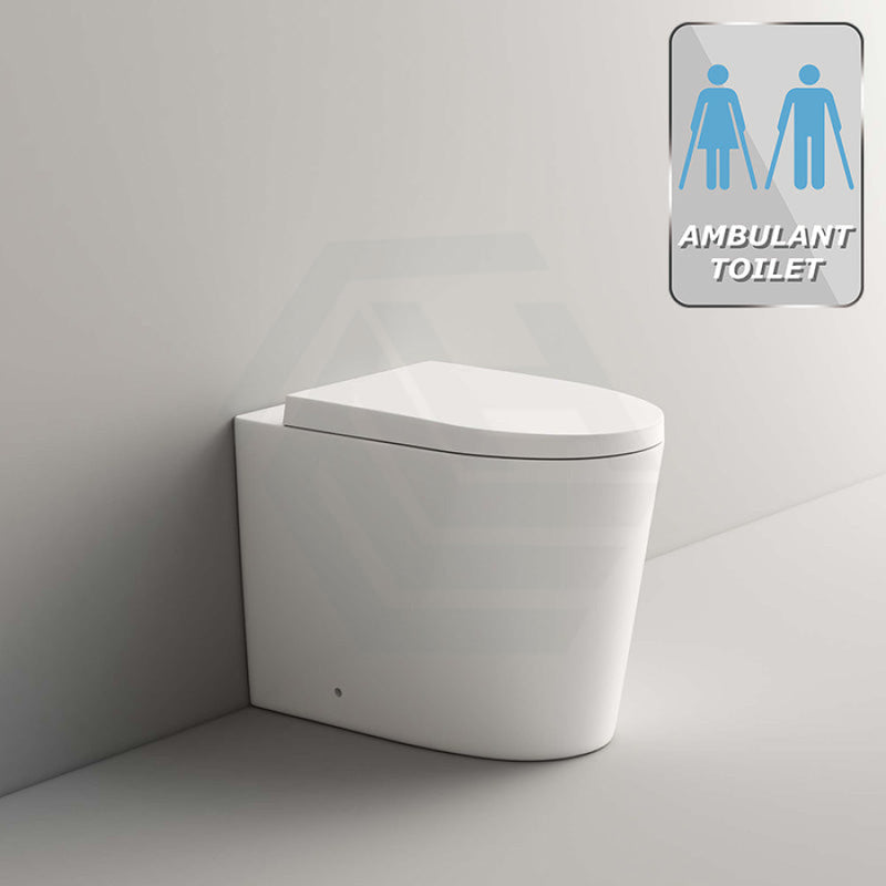 Ceramic Ambulant Toilet Floor Pan Rimless 620mm