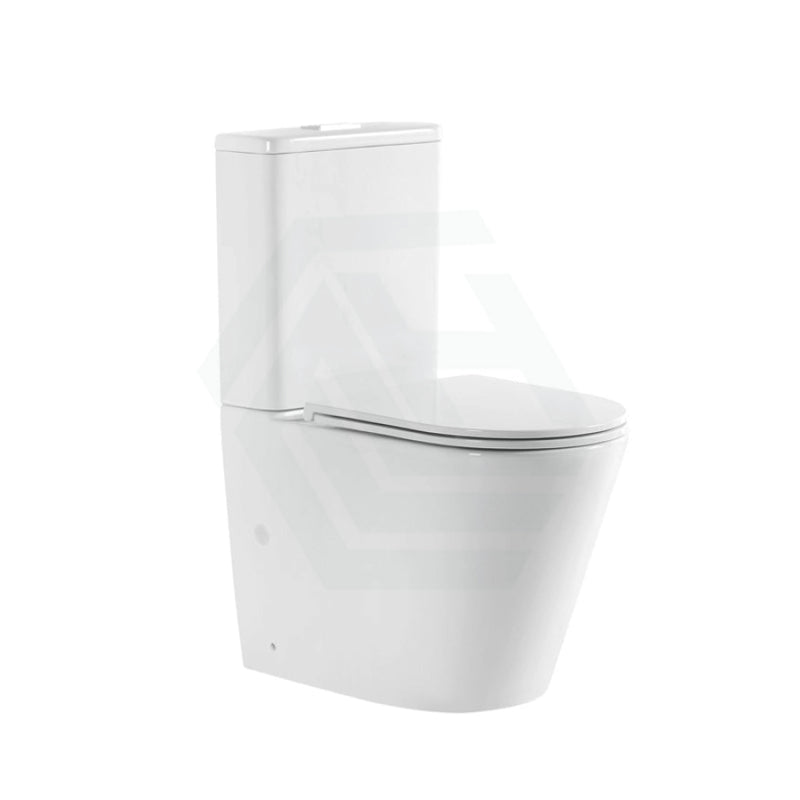 620X370X820Mm Bathroom Rimless Toilet Suite Comfort Height Back To Wall White Default Gloss Suites