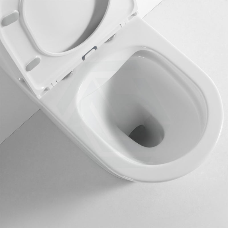 620X370X820Mm Bathroom Rimless Toilet Suite Comfort Height Back To Wall White Gloss Suites