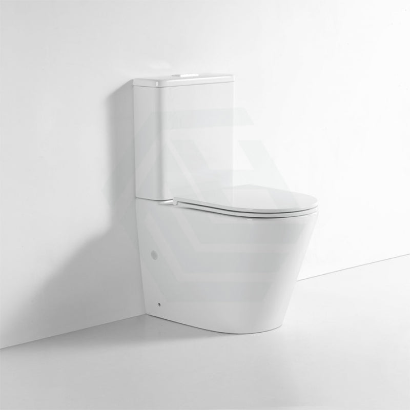 620X370X820Mm Bathroom Rimless Toilet Suite Comfort Height Back To Wall White Gloss Suites