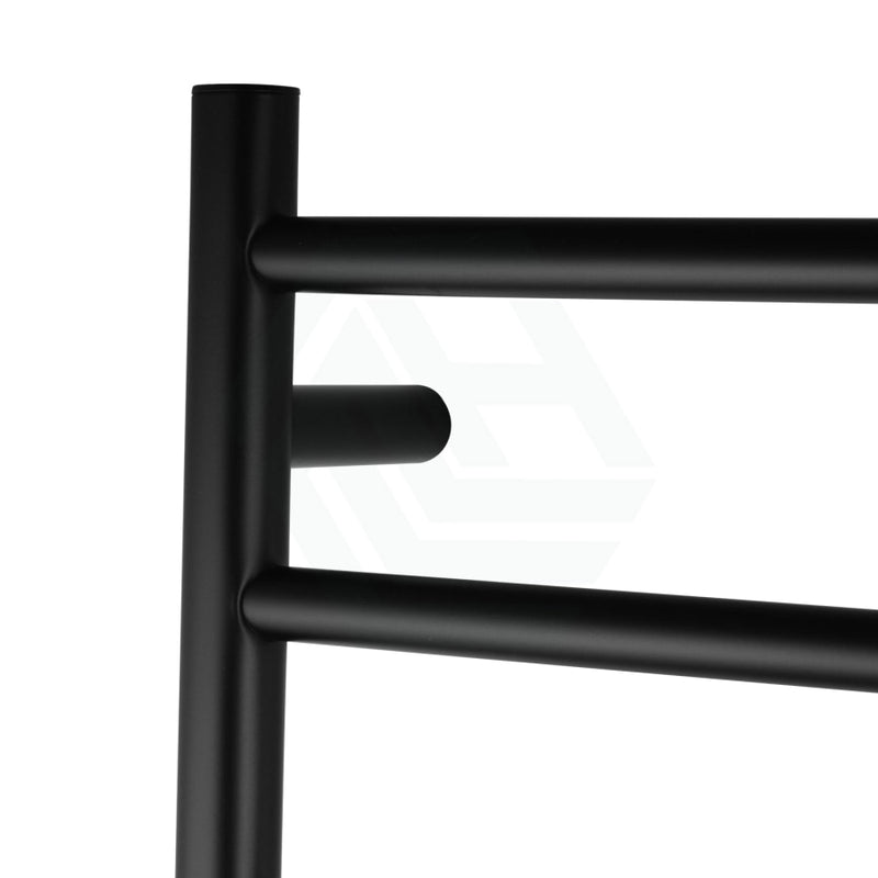 620X600X120Mm Round Black Electric Heated Towel Rack 6 Bars Stainless Steel
