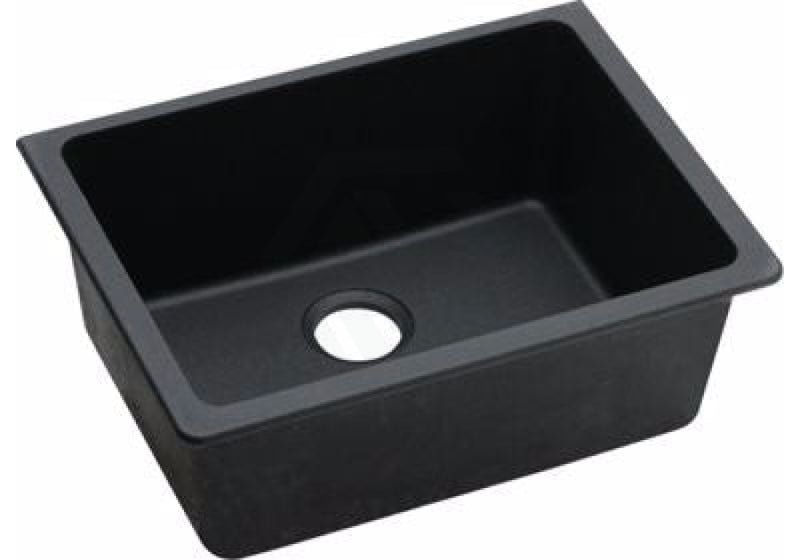 635X469X241Mm Black Granite Quartz Stone Under Mount Kitchen Laundry Sink Single Bowl