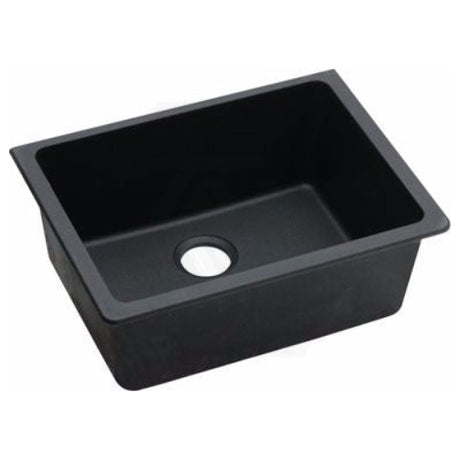 635X469X241mm Black Granite Quartz Stone Under Mount Kitchen Laundry Sink Single Bowl