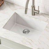 635X470X241mm White Granite Quartz Stone Undermount Kitchen Laundry Sink Single Bowl