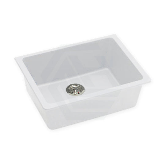 635X470X241Mm White Granite Quartz Stone Undermount Kitchen Laundry Sink Single Bowl