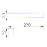Rosa Chrome Towel Bar Stainless Steel 304 Hand Holders